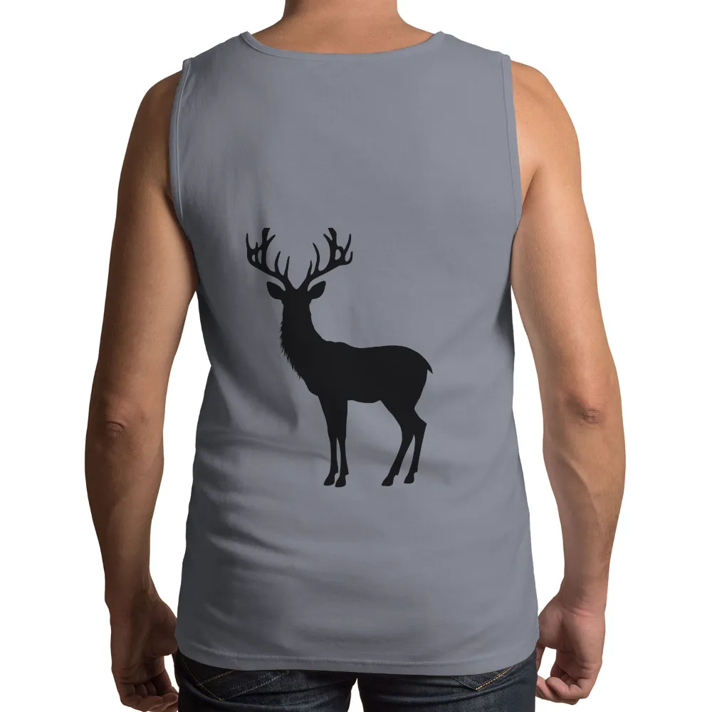 Thorne: A Majestic Stag T-Shirt Design|bear with deer antlers t shirt