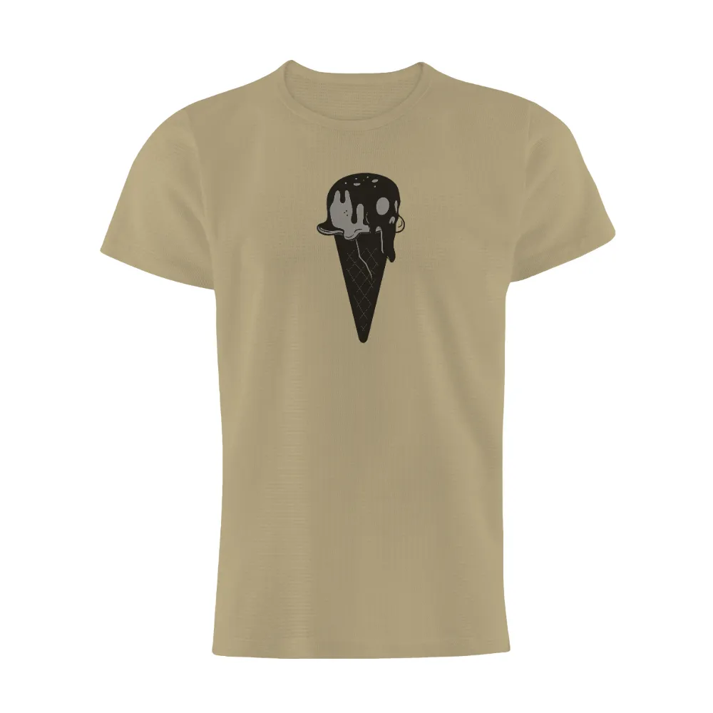 T-Shirts Custom: Melty Ice Cream Cone - Artistic Emotions|upper shirt design