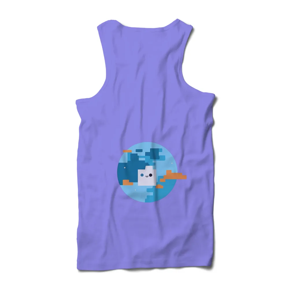 T-Shirts Custom: Pixel Pete's Adventure in the Sky|Pixel Pete floating in the sky