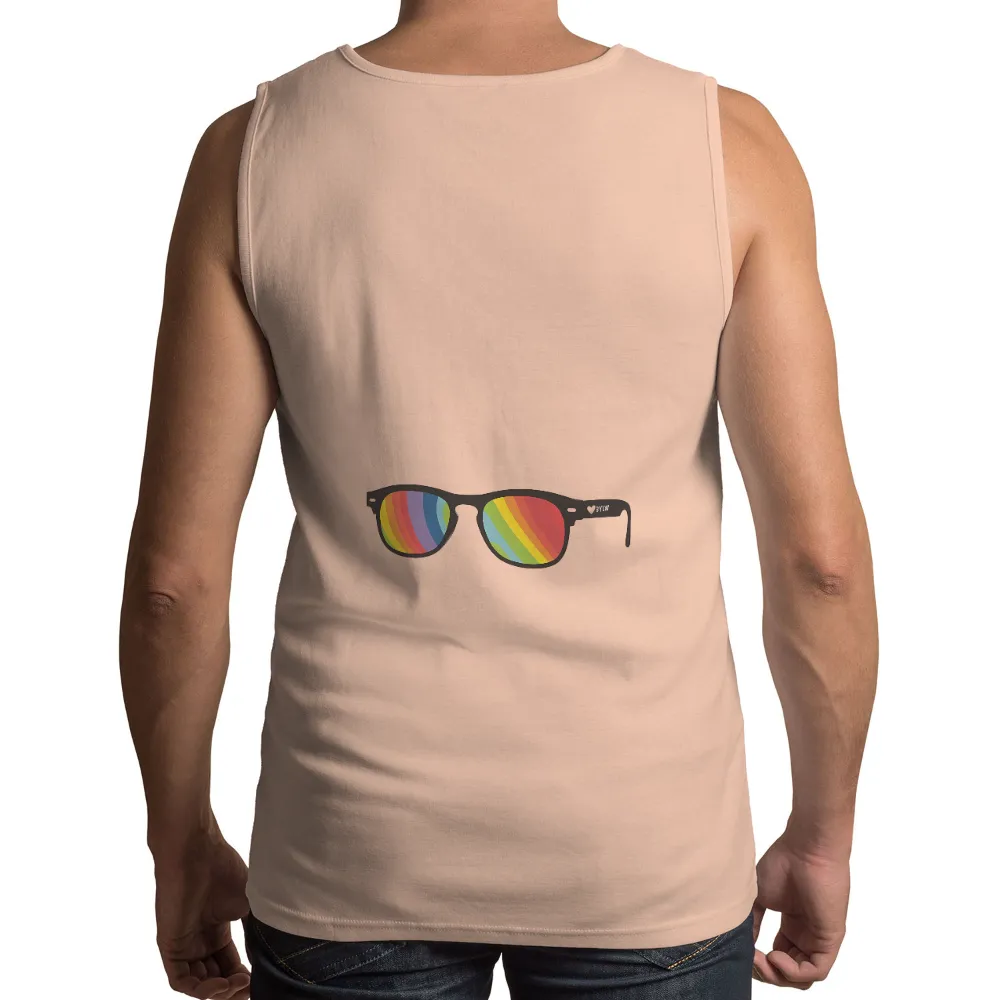 T-Shirts Custom: Rainbow Sunglasses - A Symbol of Unity and Love|rainbow bright tee shirt