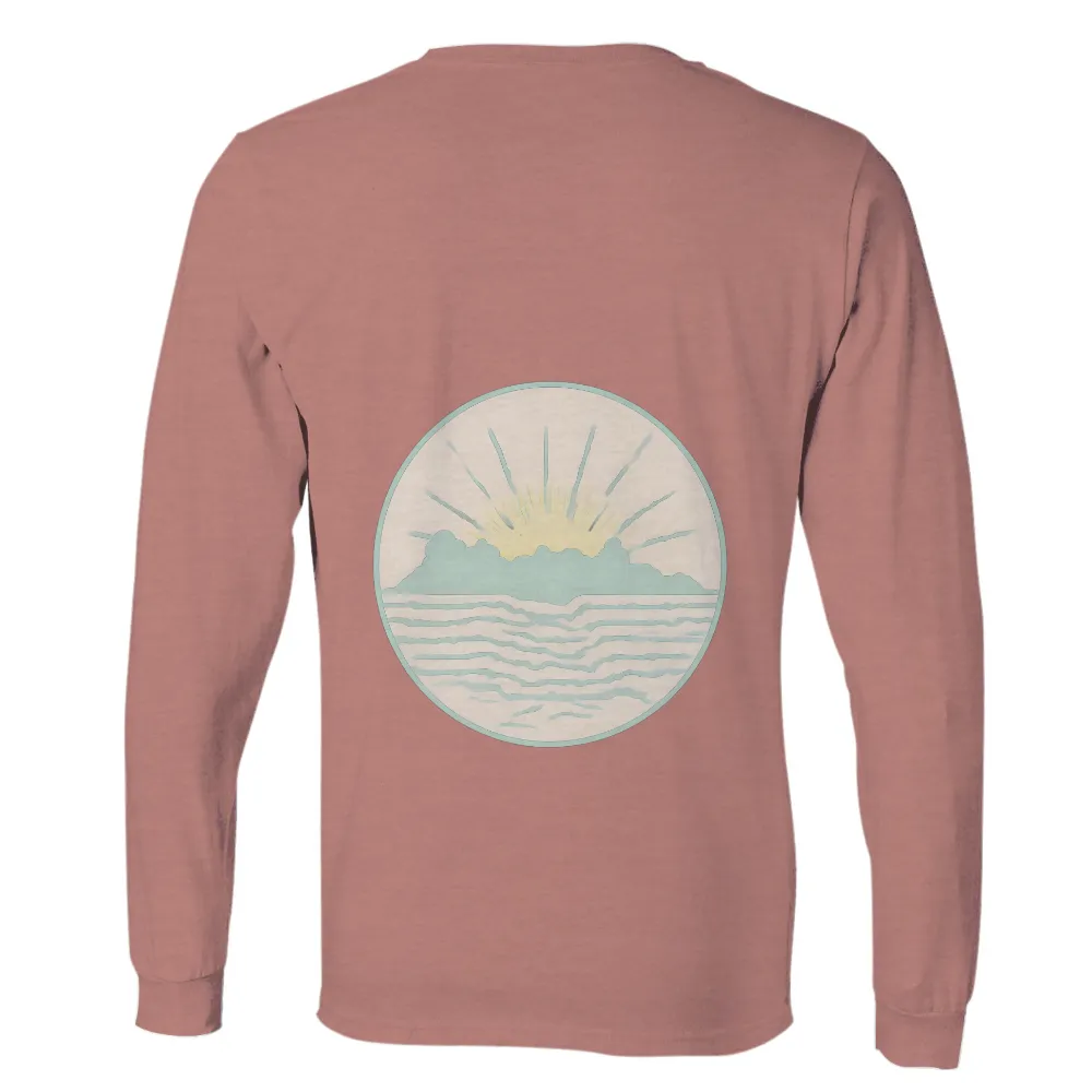 Shirts Graphic Tees: Sunrise Over the Ocean - Tranquility and Hope|hope graffiti