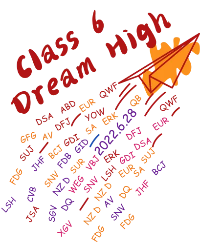 T-Shirt Printing: Class 6 Dream High - Dreams, Inspiration, Paper Airplane