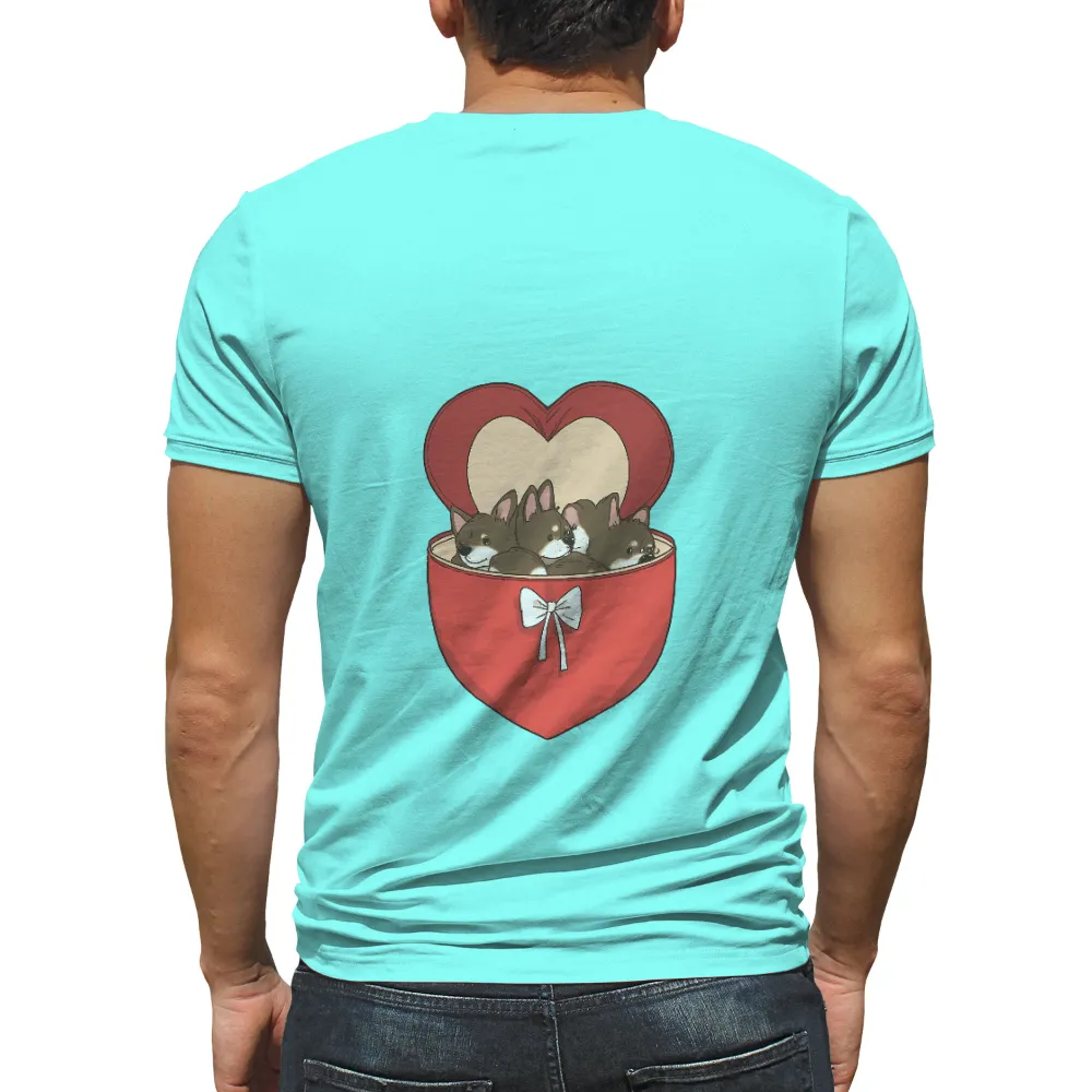 Shirts Graphic Tees | Heartfelt Puppies in a Box|adorable Shiba Inu puppies