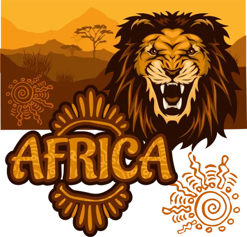 Custom T-Shirt Printing: Roaring Lion of Africa - Artistic Design