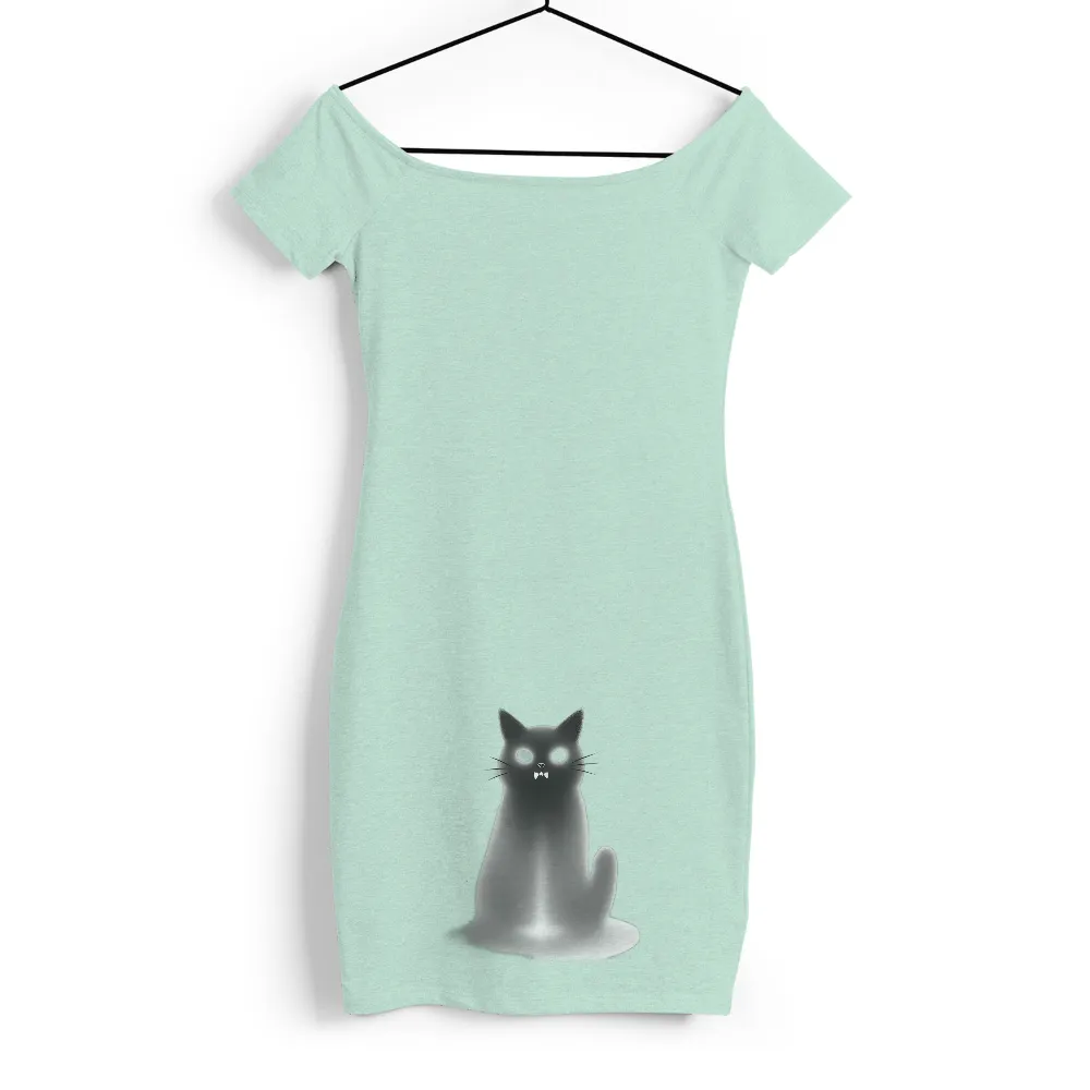 Ghostly Cat T-Shirt Printing | Mysterious & Eerie Glow| eerie glow