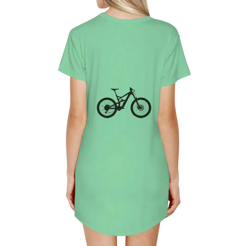 Tee Shirts Printed: Mountain Bike Adventure - Minimalist Design|outdoor summer long sleeve shirts