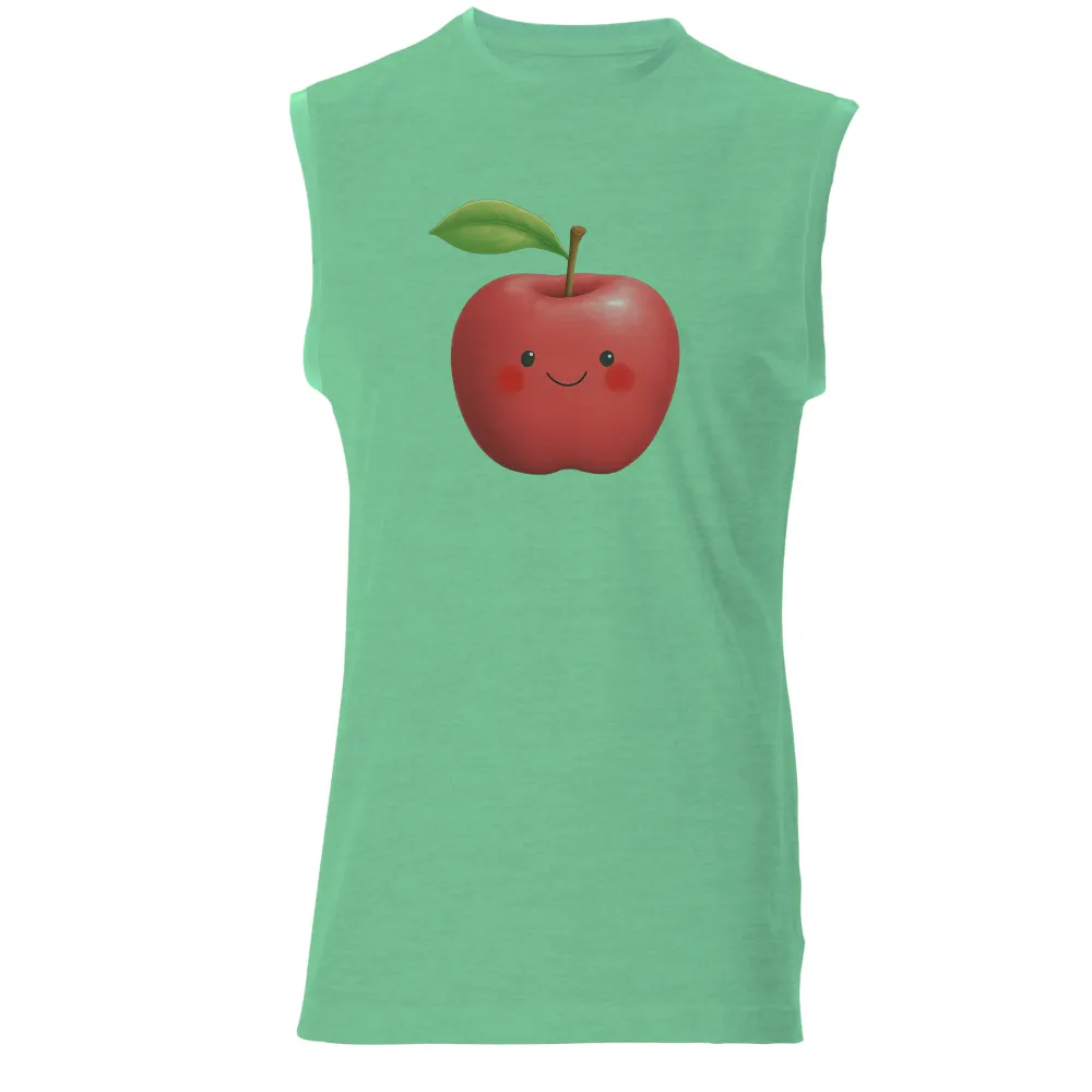 Graphic Tees: Cheerful Apple Face - Spread Joy Everywhere|minecraft sun and moon shirt