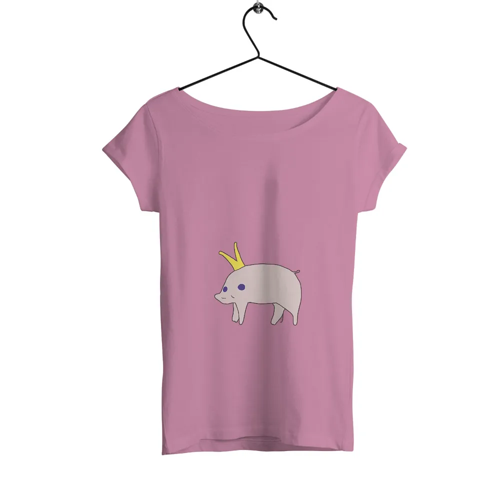 Customized Tee Shirts: Percy the Pig Prince - Whimsical Crown Design|the garden vignette camp shirt