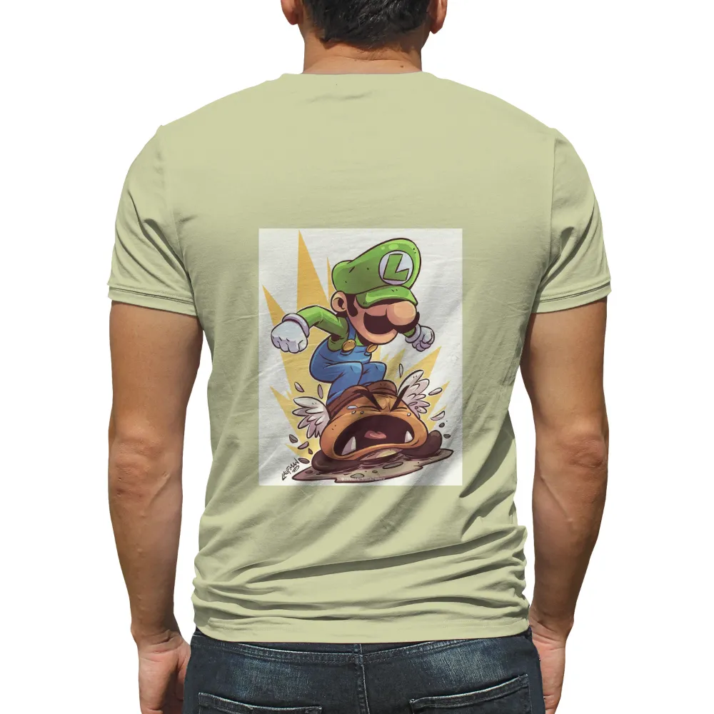 T-Shirts Custom: Luigi's Leap - Funny Gaming Pop Culture|funny march madness t shirts