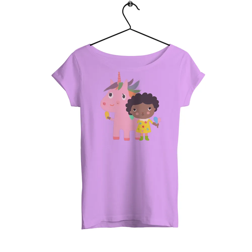 Customized Tee Shirts: Whimsical Unicorn Friendship|rainbow motif t shirt