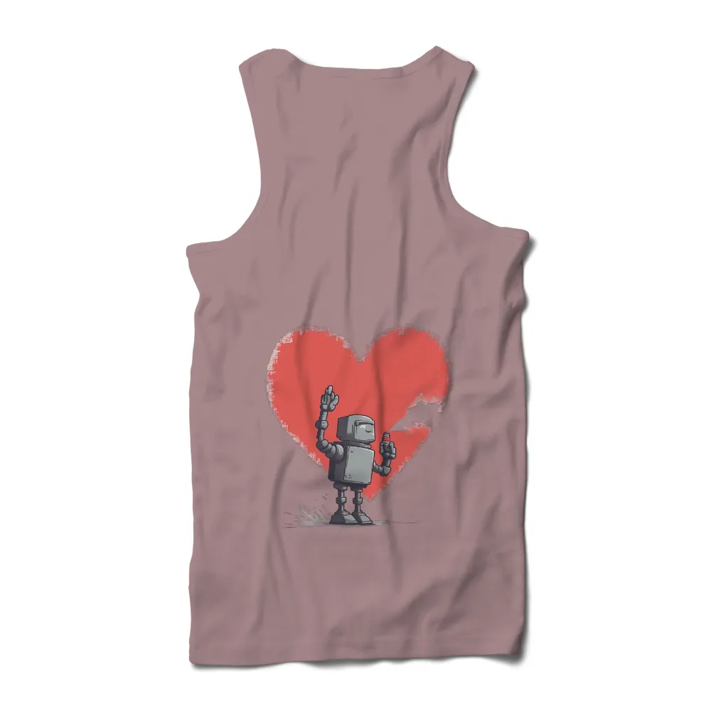 Vintage Robot Heart: A Unique Fusion of Retro and Modern Design|i heart hot moms shirt danny duncan