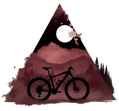 TShirt Design: Night Ride Adventure with Bicycle and Moon