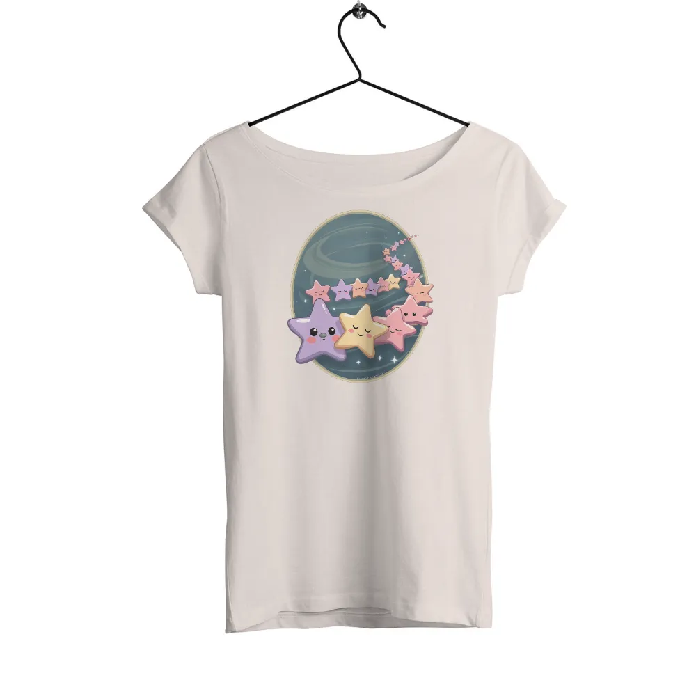 T-Shirts Custom: Whimsical Stars in the Night Sky| Soft pastel colors