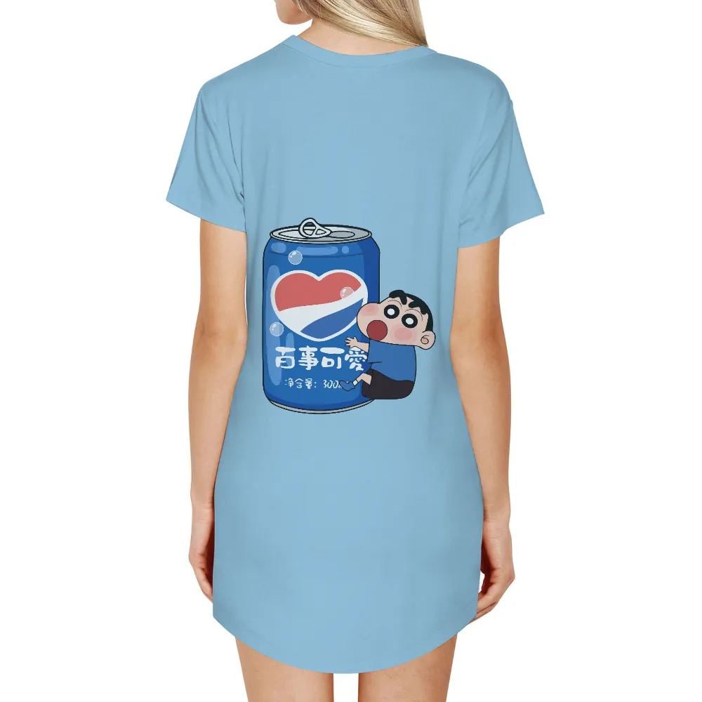 T-Shirts Design: Shin-chan's Magical Soda Adventure|adventure time dancing with monsters shirt