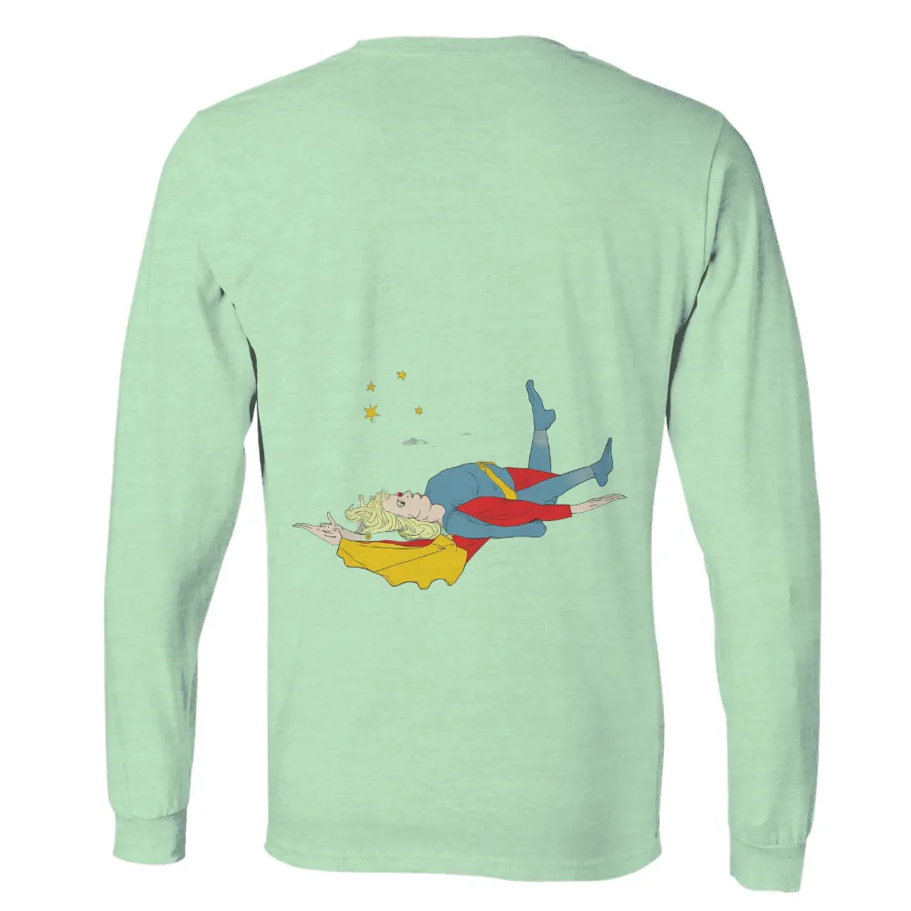 Customized Tee Shirts: Elara's Night Flight - Superhero, Stars, Peace|unique superhero t shirts