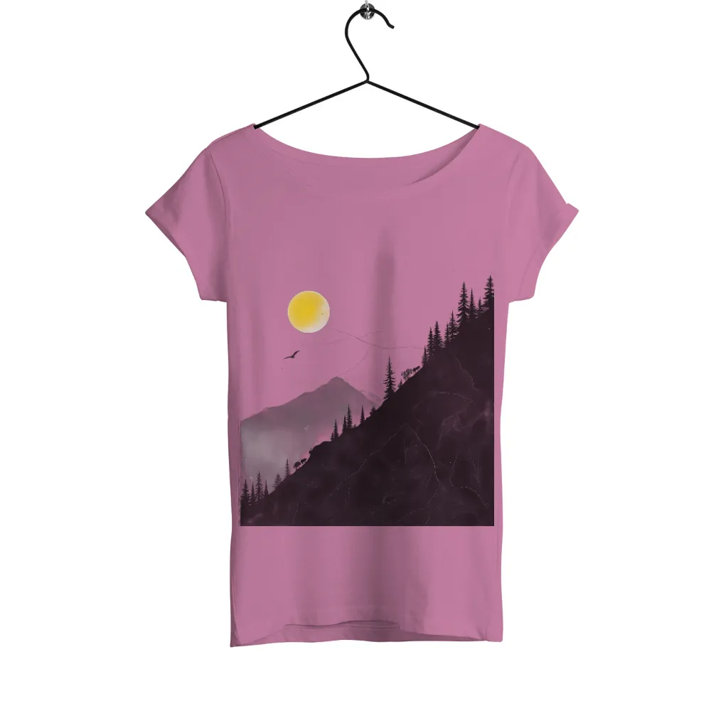 Custom Tee Shirts: Hiking Under the Full Moon - Adventure and Solitude|t shirt painting on nature