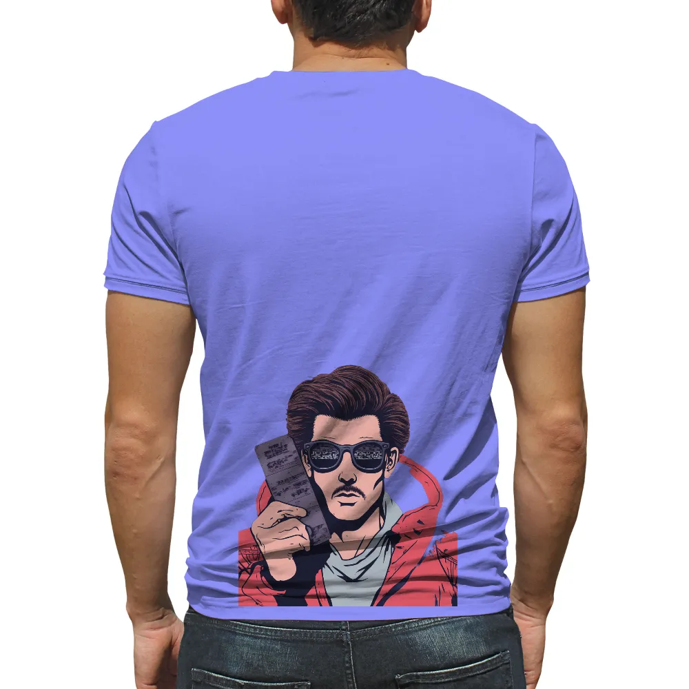 Custom Tee Shirts: Retro Video Game Hero Tribute| red jacket