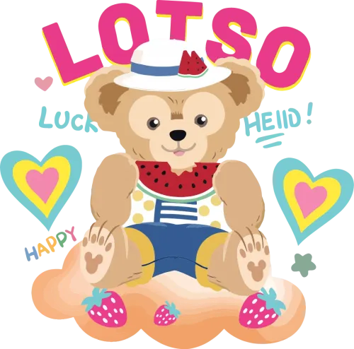 Customized Tee Shirts: Lotsy Bear - Luck &amp; Happiness