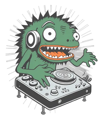 Graphic Tees: Zippy the Monster DJ | Funny & Quirky Designs