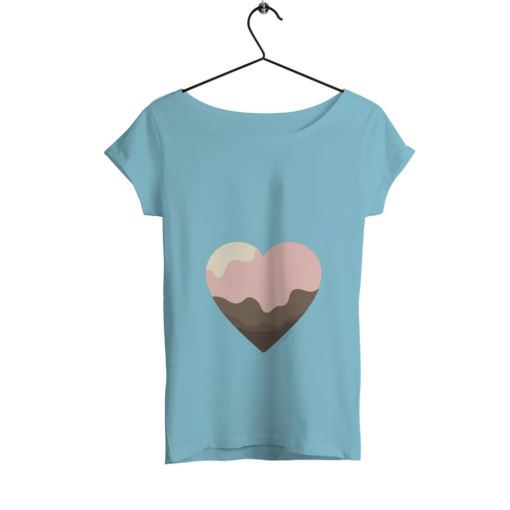 Customized Tee Shirts: Heart-Shaped Ice Cream Cone - Unity in Diversity|human beings 100 organic colors may vary