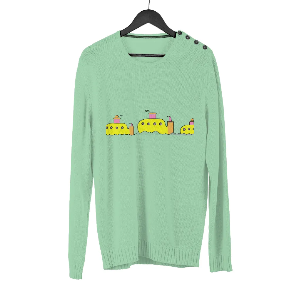 Custom Tee Shirts: Whimsical Yellow Submarines - Vintage Adventure|t shirt yellow roblox