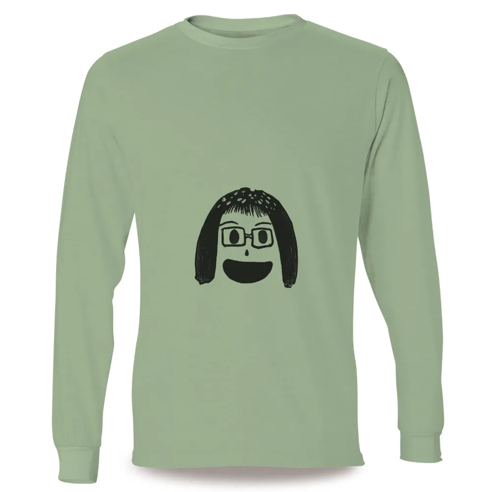 Lily's Joyful Minimalist Tee | Tee Shirt Printing|Lily's joyful face