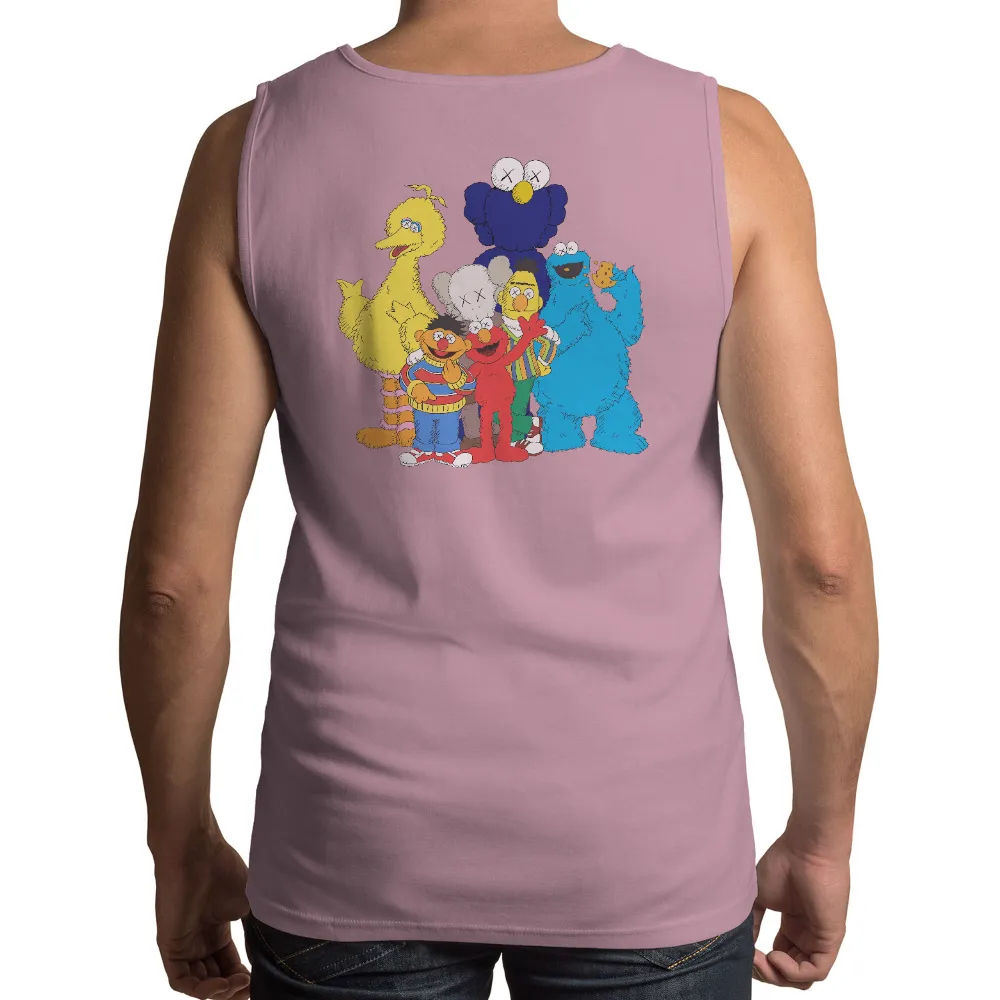 Shirts Graphic Tees: Celebrate Friendship with Whimsical Characters|friends shirt with black cartoon characters