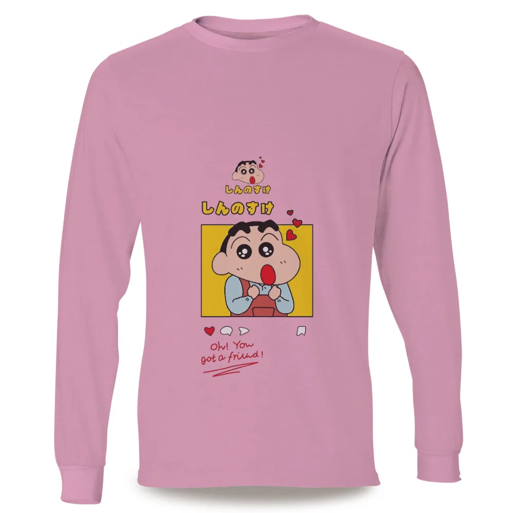 Shin-chan T-Shirts Design: Celebrating Friendship and Joy|manga button up shirt