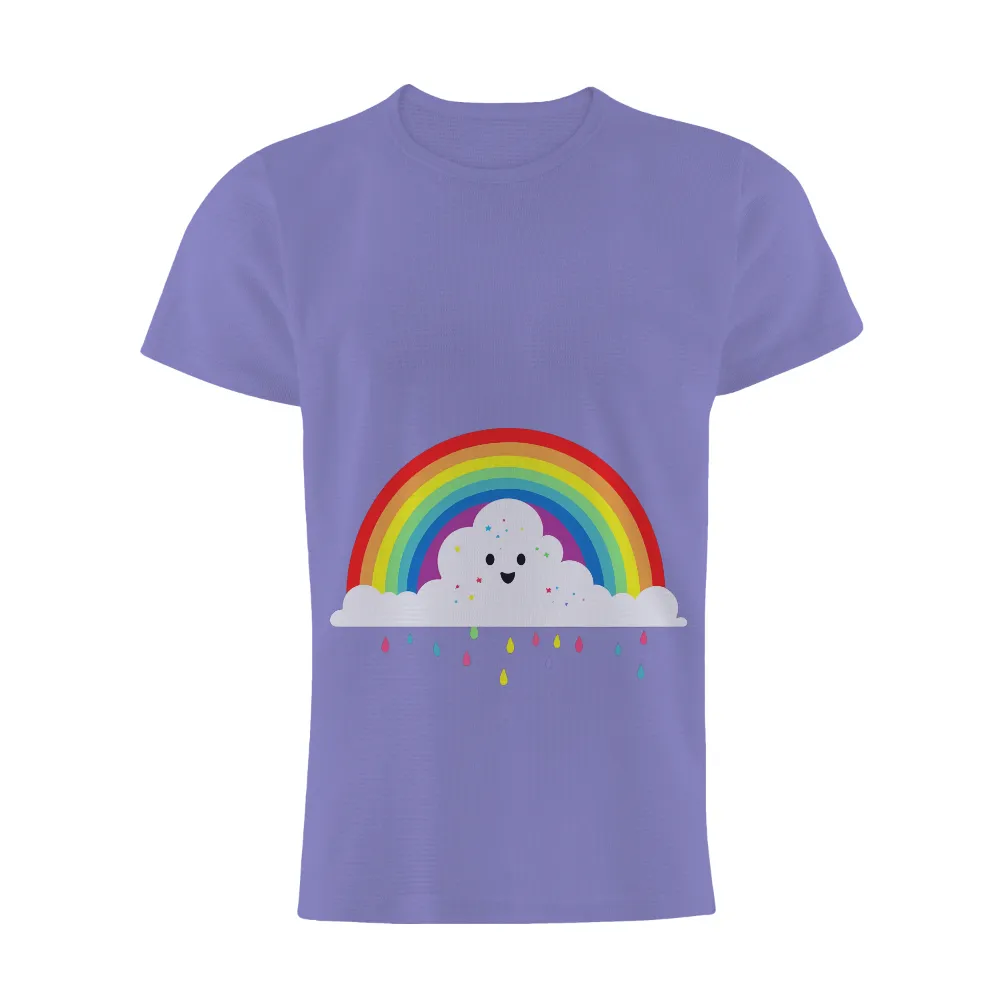 Custom Tee Shirts: Spread Joy with Fluffy Rainbow Cloud|banksy joy millward