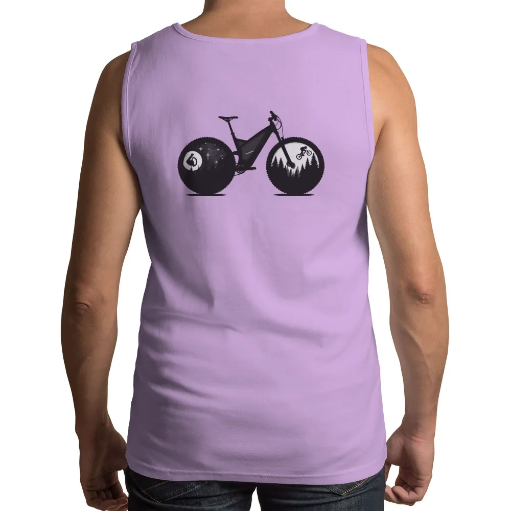 Custom T-Shirt Printing: Night Ride Adventure | Mountain Biking Tees| tranquil moment