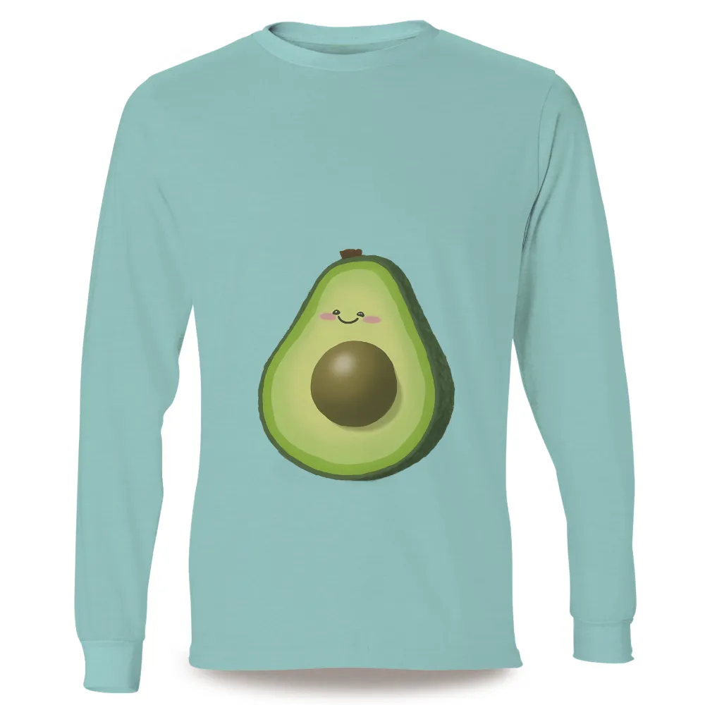 T-Shirts Custom: Cute Avocado Design - Spread Joy and Positivity|cute summer shirts for teens