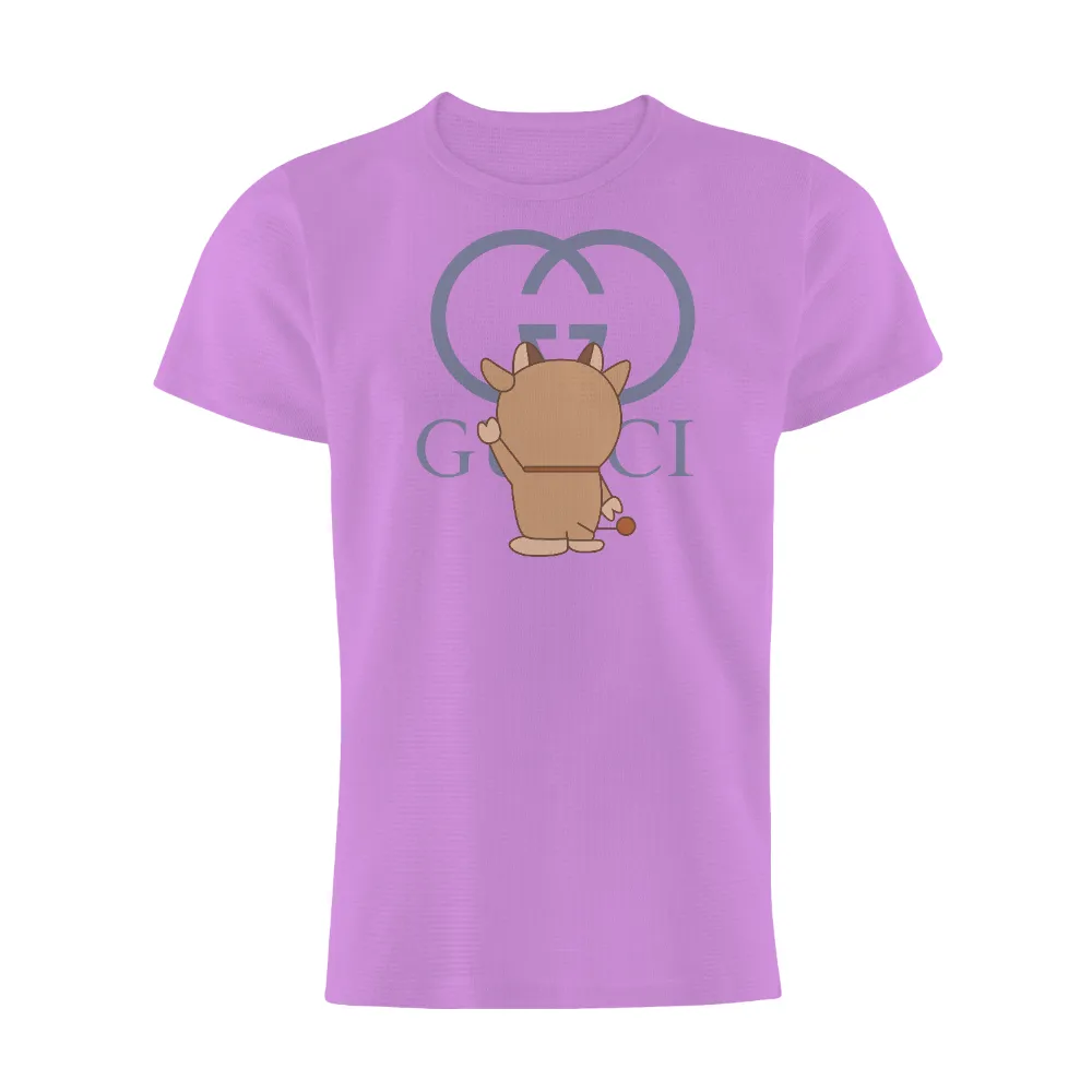 TShirt Design: Luxury Meets Whimsy - Playful Character Inspired by Iconic Brand|new fashion t shirt 2022