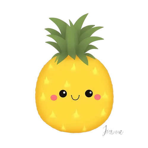 TShirt Design: Cheerful Pineapple - Whimsical and Bright