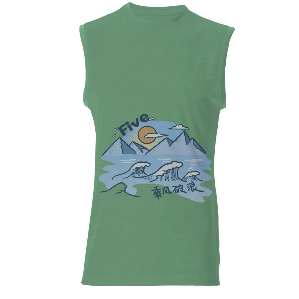 TShirt Printing: Sailing Through Wind and Waves - Adventure and Resilience|circles around the sun shirt