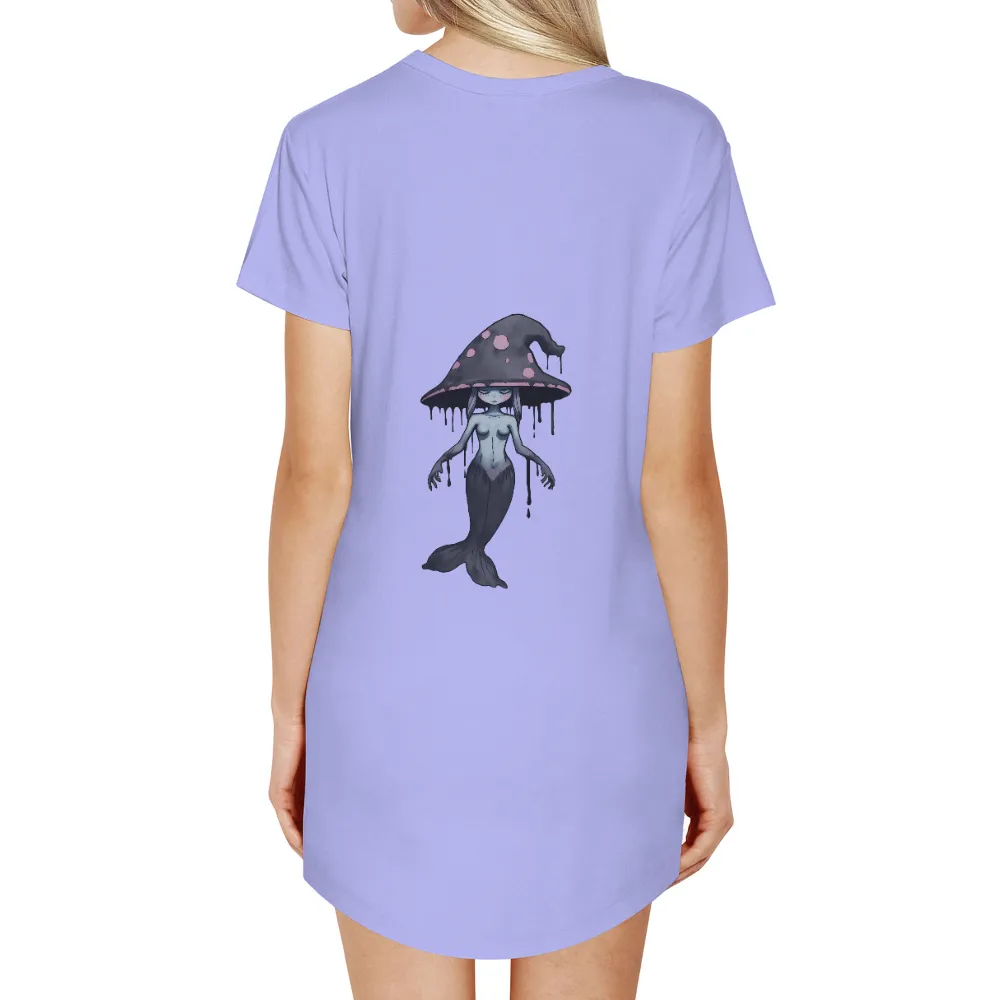 Enchanting Design: Mermaid Mushroom Fantasy Art|fantasy football goat shirt