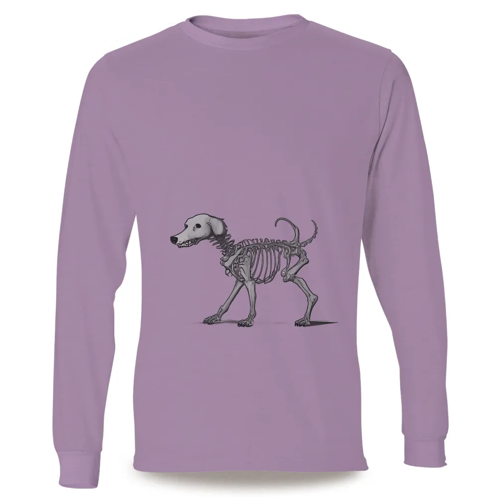 T-Shirts Custom: Eternal Bond - Dog Skeleton Art|Dog skeleton with living head