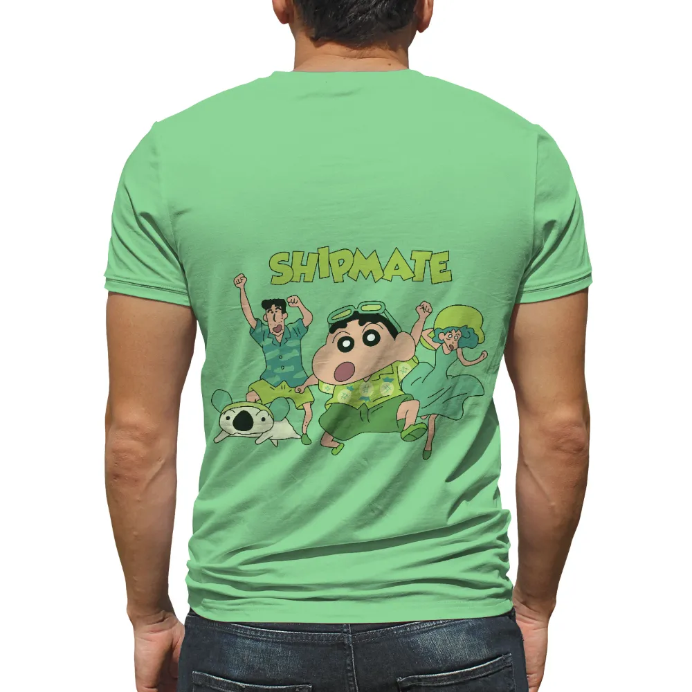 Shirts Graphic Tees: Shipmate Adventure with Friends|essentials green cotton jersey t shirt