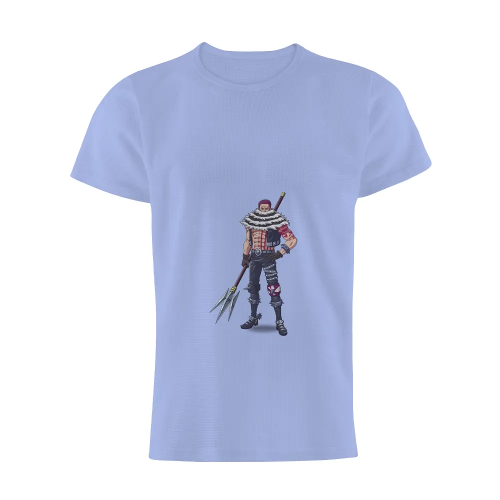 T-Shirts Design: Warrior Spirit with Fur Cloak and Trident|honor the gift lucky hand t shirt