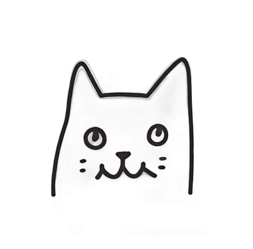 TShirt Design: Minimalist Black Cat - Whimsical and Charming