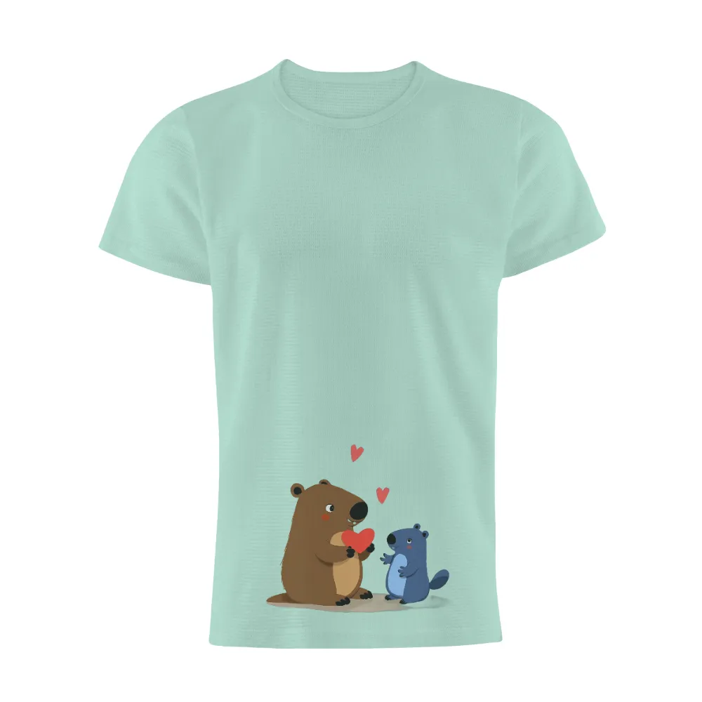 Customized Tee Shirts: Heartfelt Groundhogs - Love and Friendship|heart and core military shirts