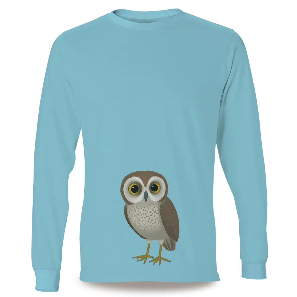 Graphic Tees: Wise Owl - Minimalist Artistic Design|zayde wisdom