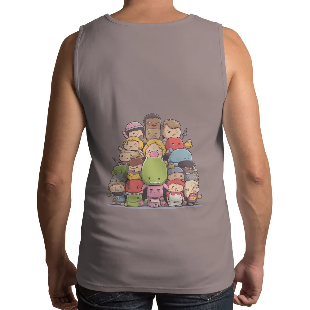 Tee Shirts Printed: Gaming Characters United in Friendship|cartoon characters t shirts wholesale