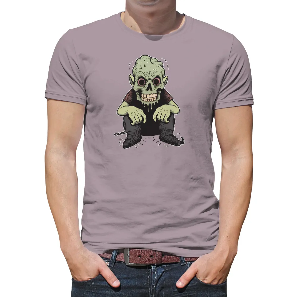 Tee Shirts Printed: Horror Character with Chains| Menacing grin