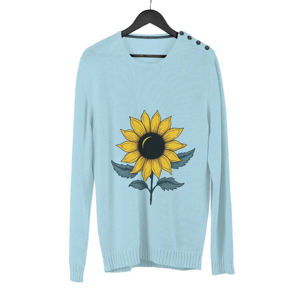 Tee Shirts Printed: Sunflower Crescent Moon - Artistic Nature Design|busch light matters sweatshirt