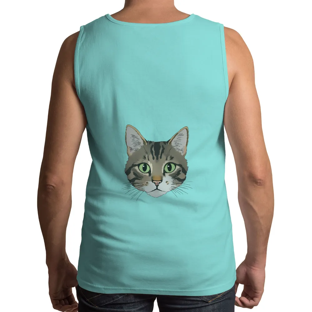 TShirt Design: Luna the Enchanting Cat with Green Eyes|cat easter shirt