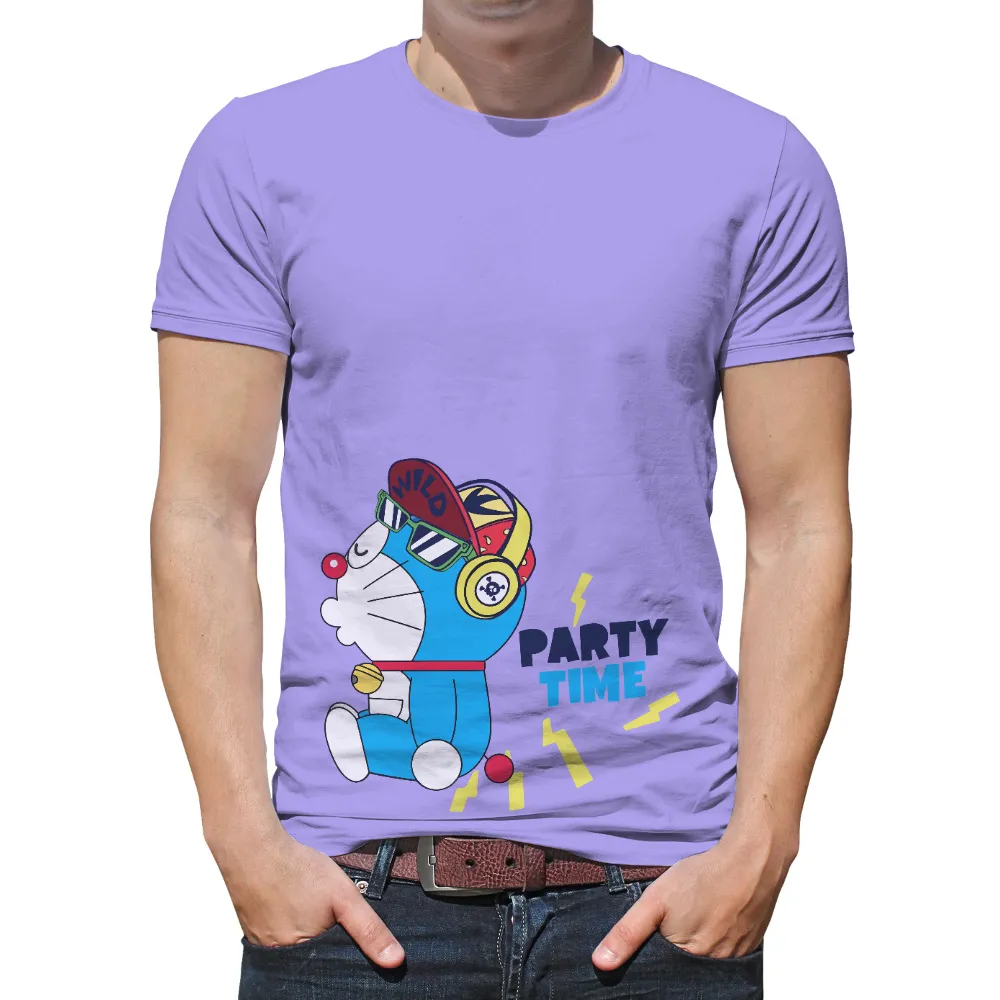 Tee Shirt Printing: Doraemon's Wild Party Time Adventure|brewing projekt hawaiian shirt party