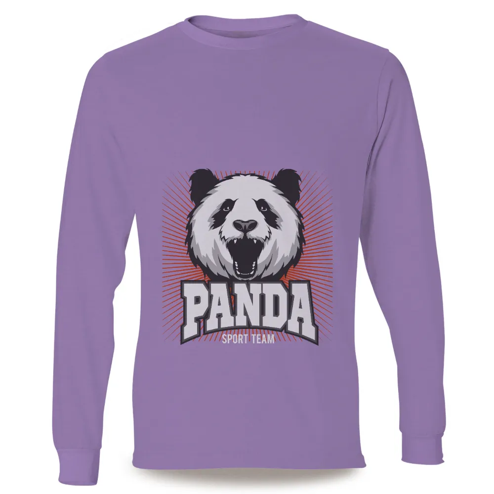 Shirts Graphic Tees: Roaring Panda Sport Team Emblem|panthers team