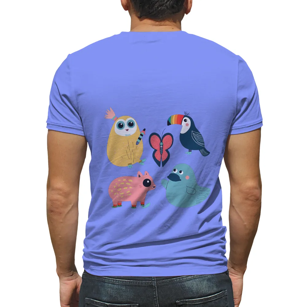 Graphic Tees: Whimsical Creatures - Artistic Designs|stitch art t shirt printing & embroidery