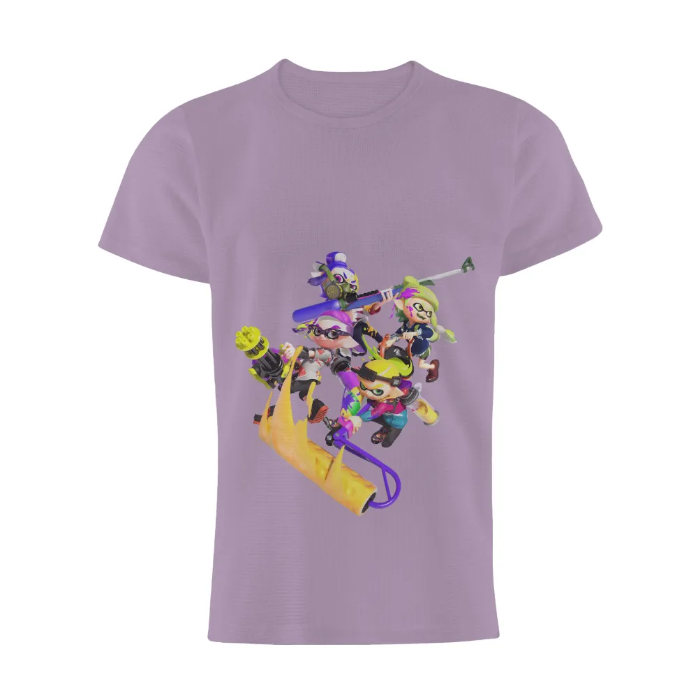 Inklings Battle: Graphic Tees for Gaming Enthusiasts|fun summer button down shirts