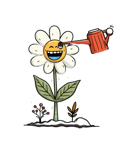 Custom T-Shirt Printing: Spread Joy with Daisy - Happy Flower Design